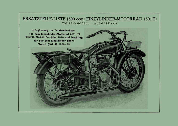 NSU 501 T Tourenmodell Ersatzteilkatalog, Buchcover