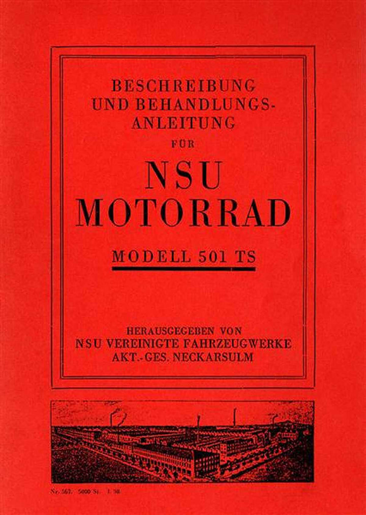 NSU 501TS Betriebsanleitung, Buchcover