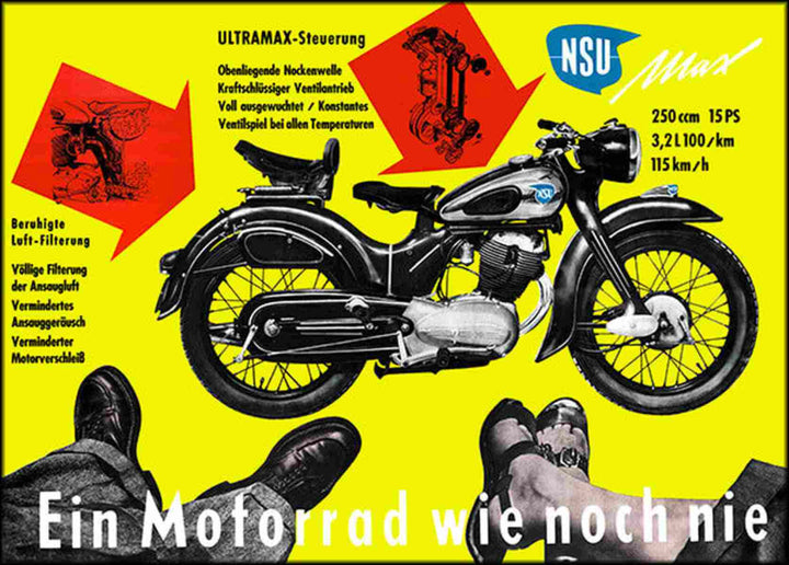 NSU Max Motorrad Poster, Poster-Motiv