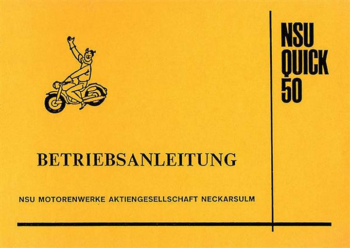 NSU Quick 50 Betriebsanleitung, Buchcover