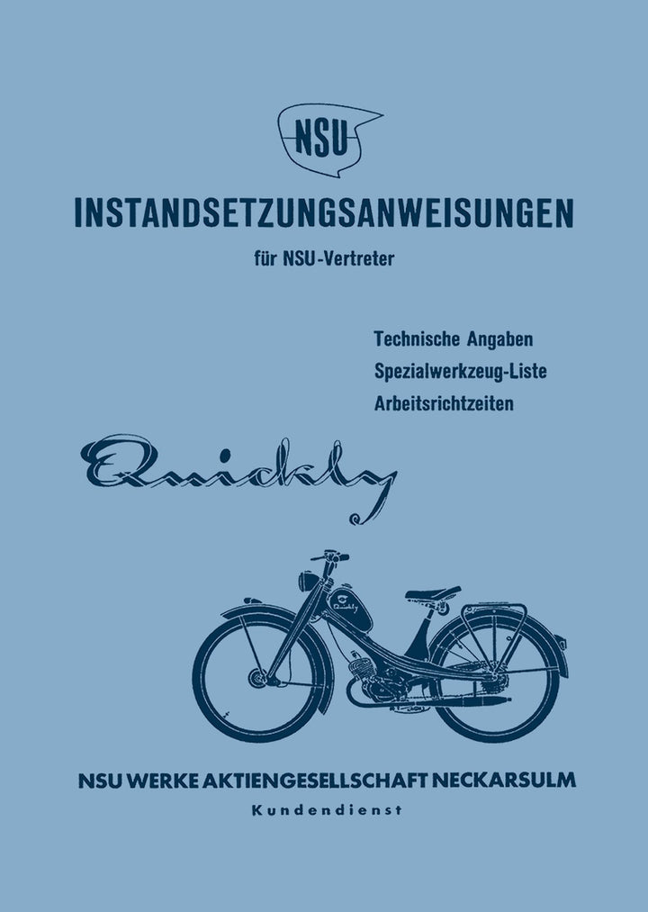 NSU Quickly Reparaturanleitung, Buchcover