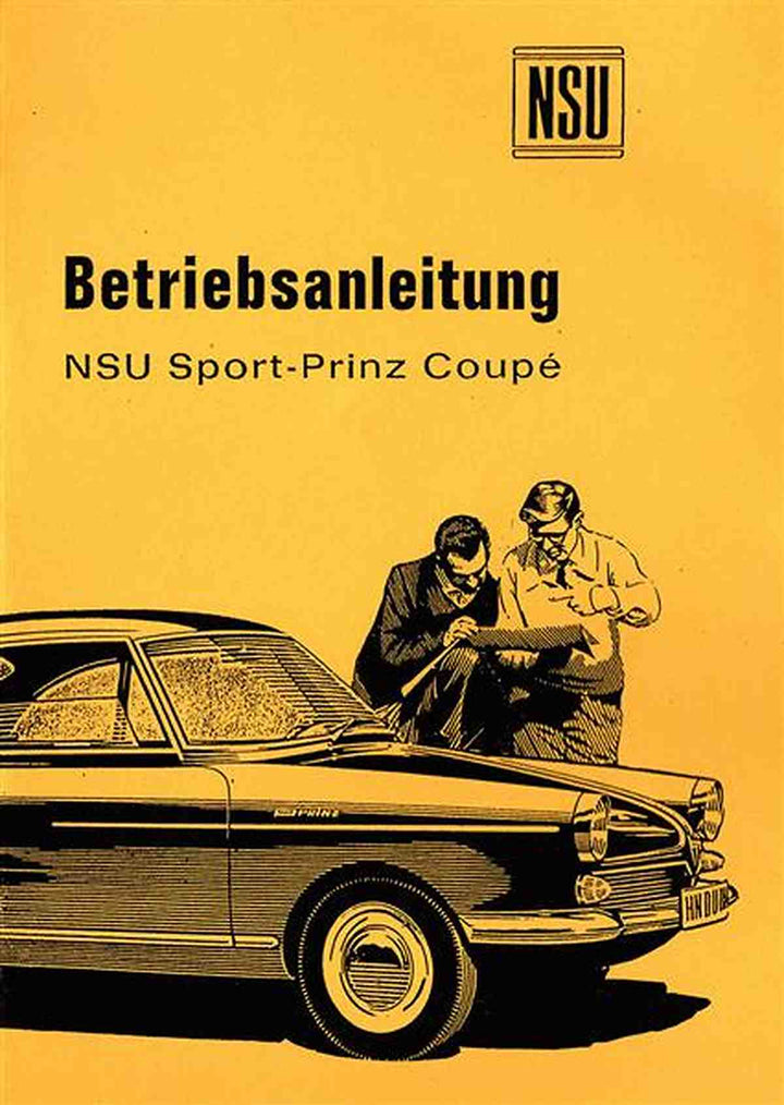 NSU Sportprinz Betriebsanleitung, Buchcover