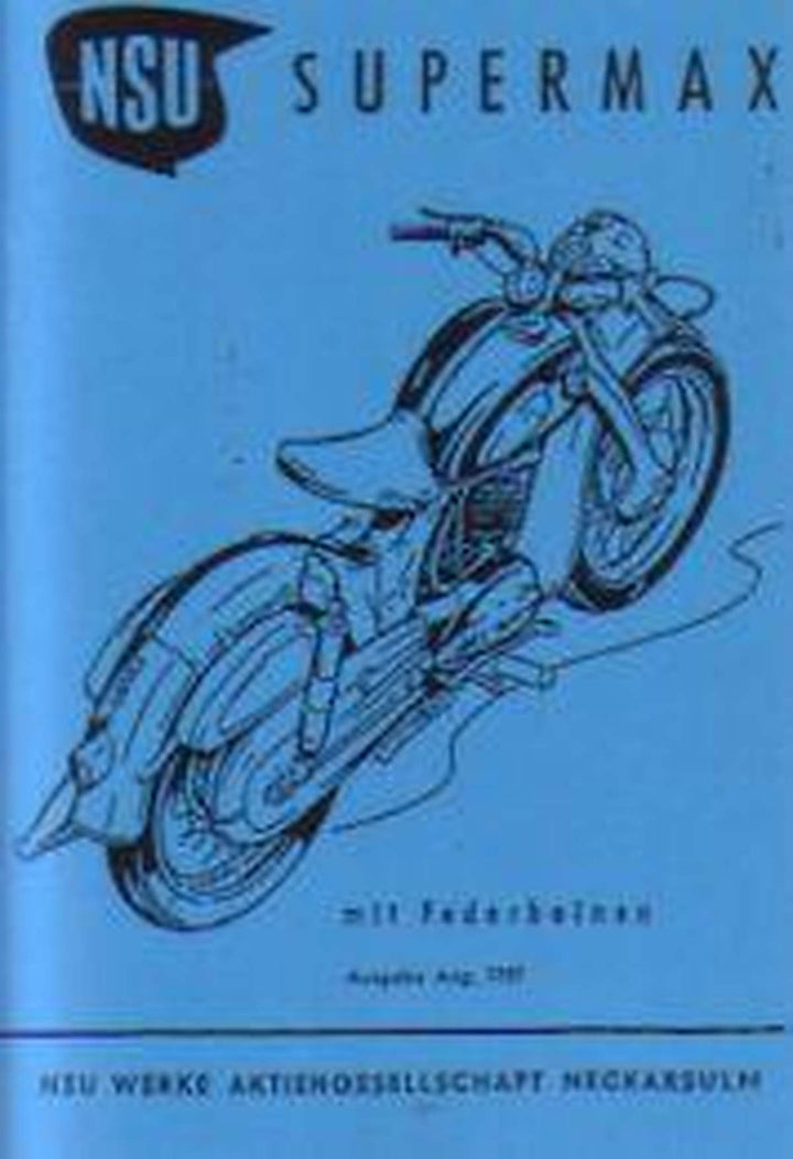 NSU Supermax Betriebsanleitung, Buchcover