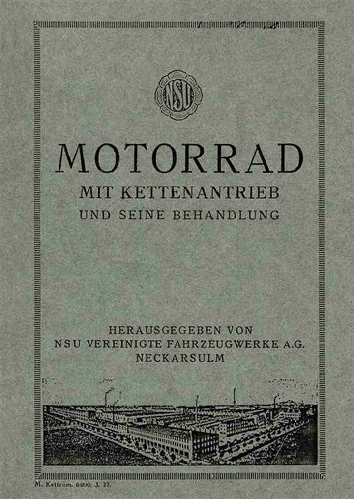 NSU Touren und Sport-Modelle 2-Zylinder 500 / 750 und 1000 Betriebsanleitung, Buchcover