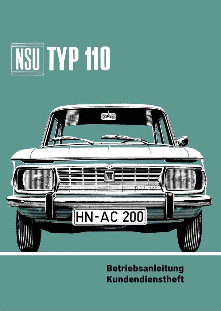 NSU Typ 110 Betriebsanleitung, Buchcover
