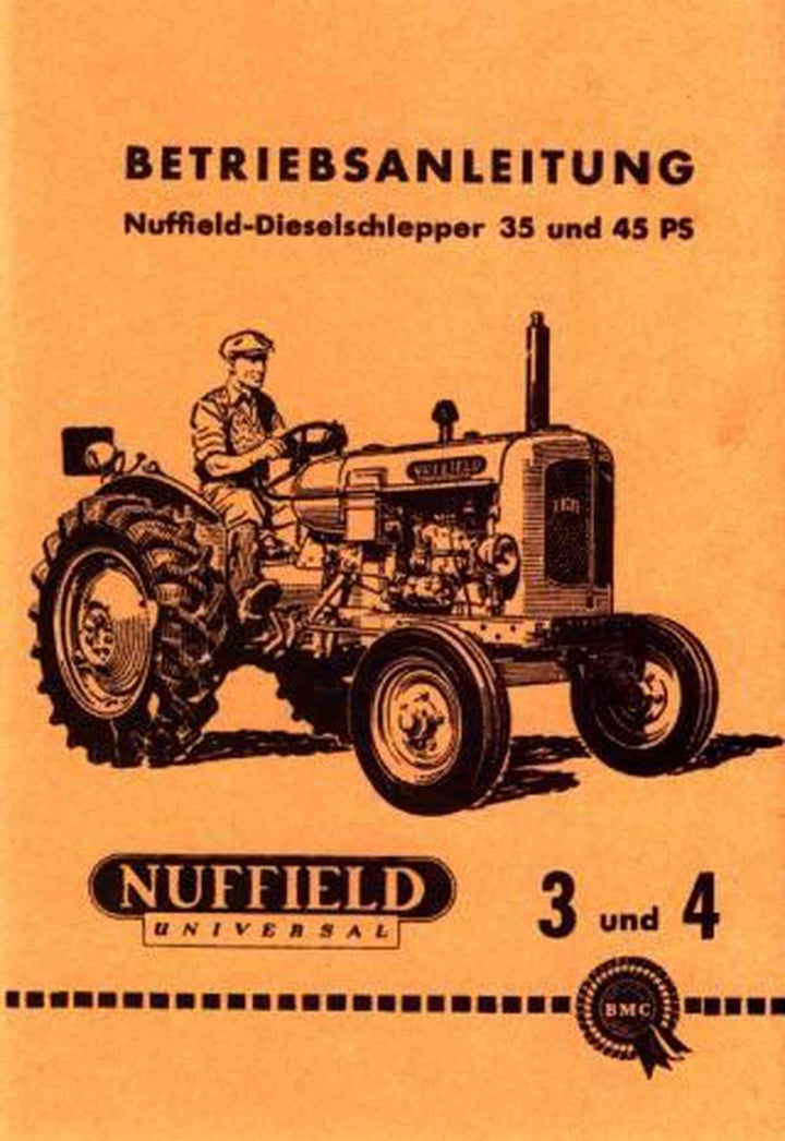 Nuffield Dieselschlepper Universal 3 und 4 Betriebsanleitung, Buchcover