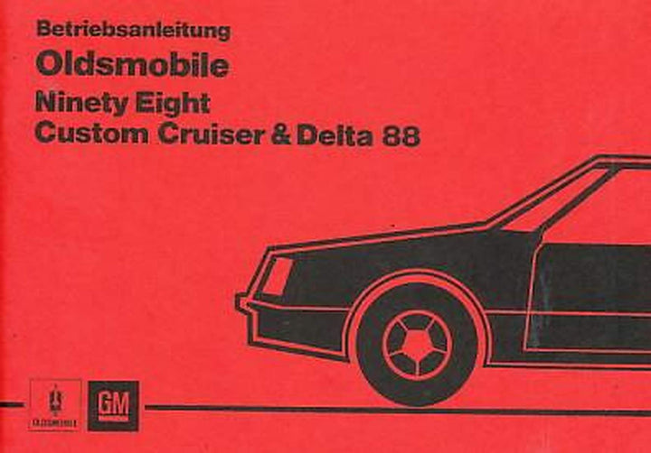 Oldsmobile Ninety Eight, Custom Cruiser & Delta 88, Betriebsanleitung, Buchcover