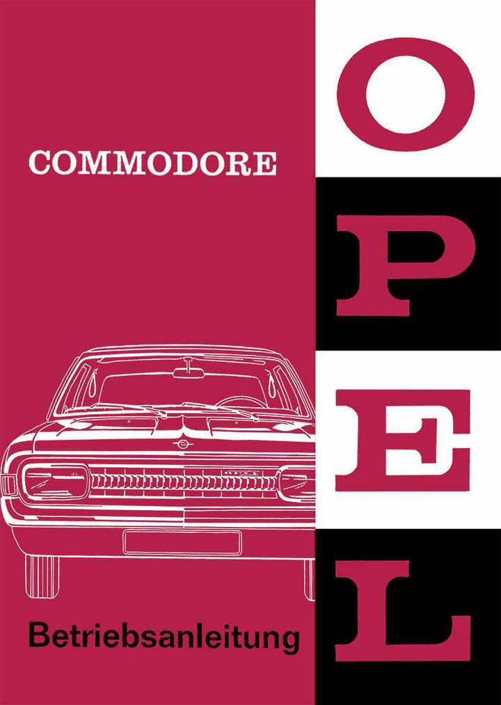 Opel Commodore A Betriebsanleitung, Buchcover