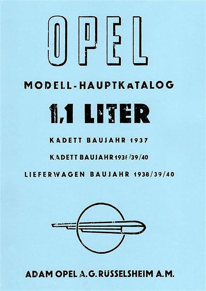 Opel Modell Kadett Ersatzteilkatalog, Buchcover