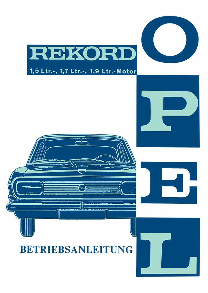 Opel Rekord B 1500 1700 1900 Betriebsanleitung, Buchcover