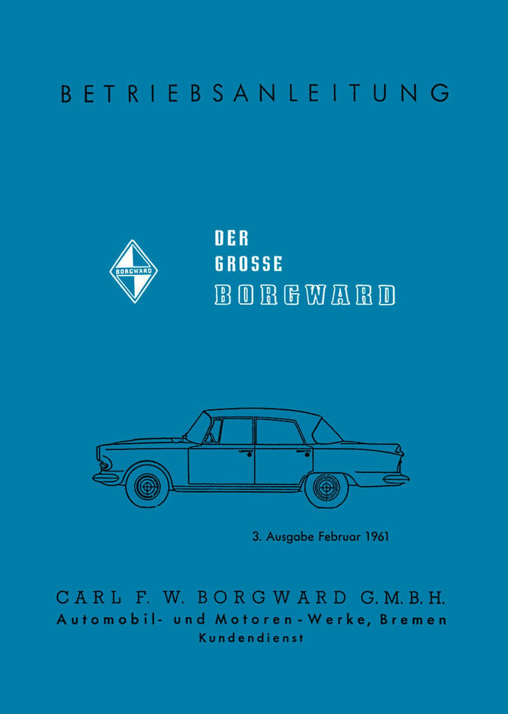 Borgward P100 Betriebsanleitung, Buchcover