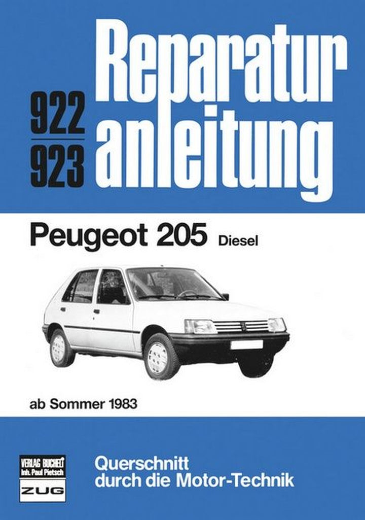 Peugeot 205 Diesel ab Sommer 1983 - Reparaturbuch, Buchcover