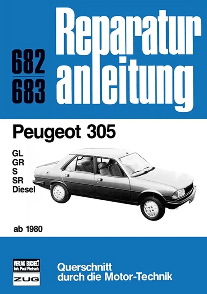 Peugeot Reparaturanleitung und Werkstatthandbuch 1980 - gedrucktes Buch zum Bestpreis! - verwuester.net