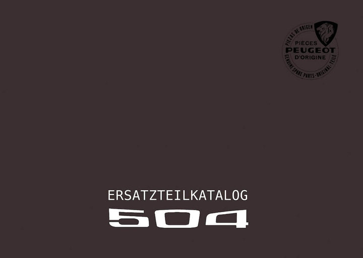 Peugeot 504 Ersatzteilkatalog, Buchcover