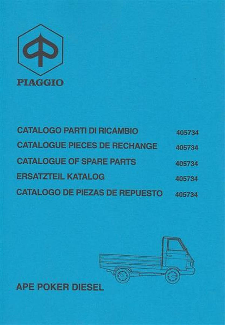 Piaggio Ape Poker Diesel, Ersatzteil-Katalog, Buchcover