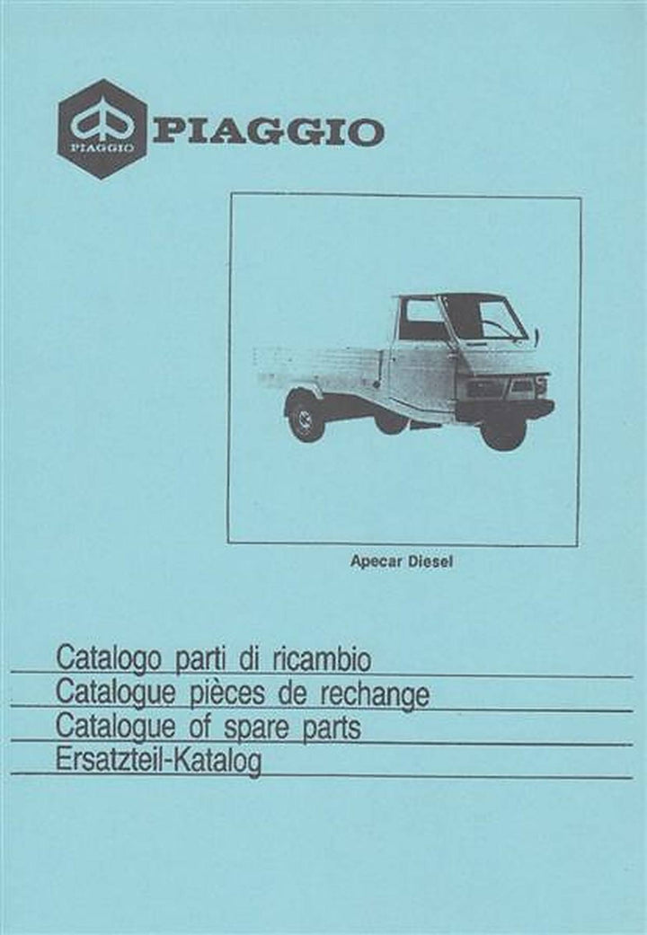 Piaggio Apecar Diesel Ersatzteilkatalog, Buchcover