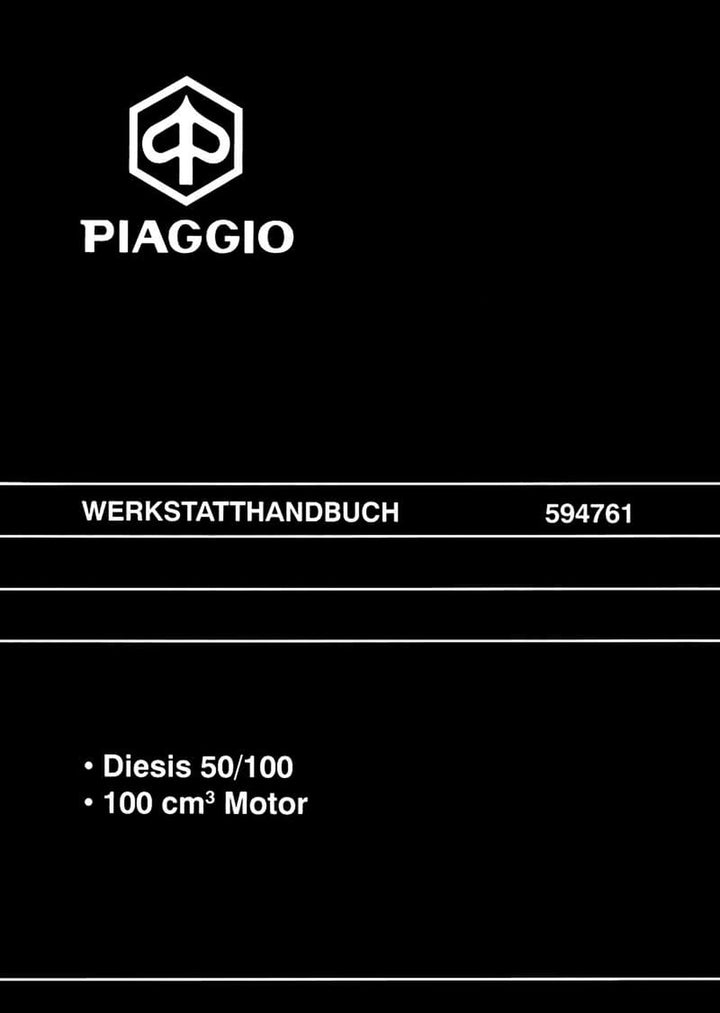 Piaggio Diesis 50 und 100 Motor Werkstatthandbuch, Buchcover