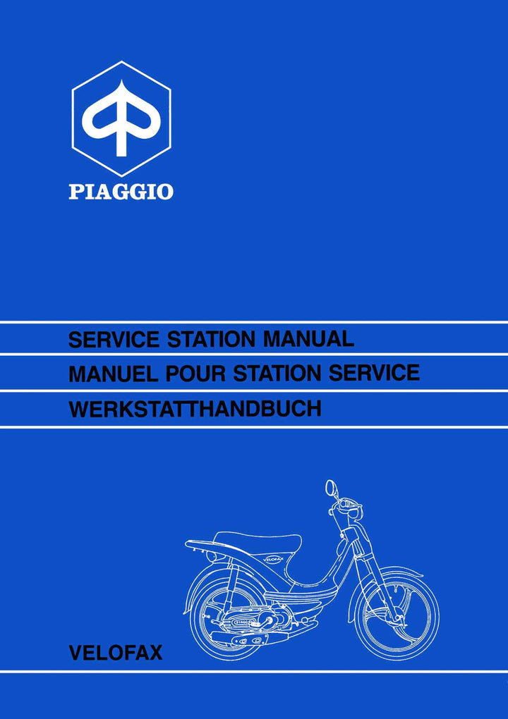 Piaggio Velofax, Werkstatthandbuch, Buchcover