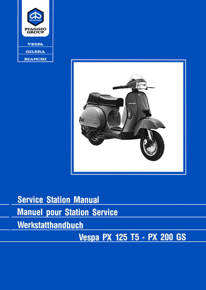 Piaggio Vespa PX 125 T5 und PX 200 GS Werkstatthandbuch - gedrucktes Buch zum Bestpreis! - verwuester.net