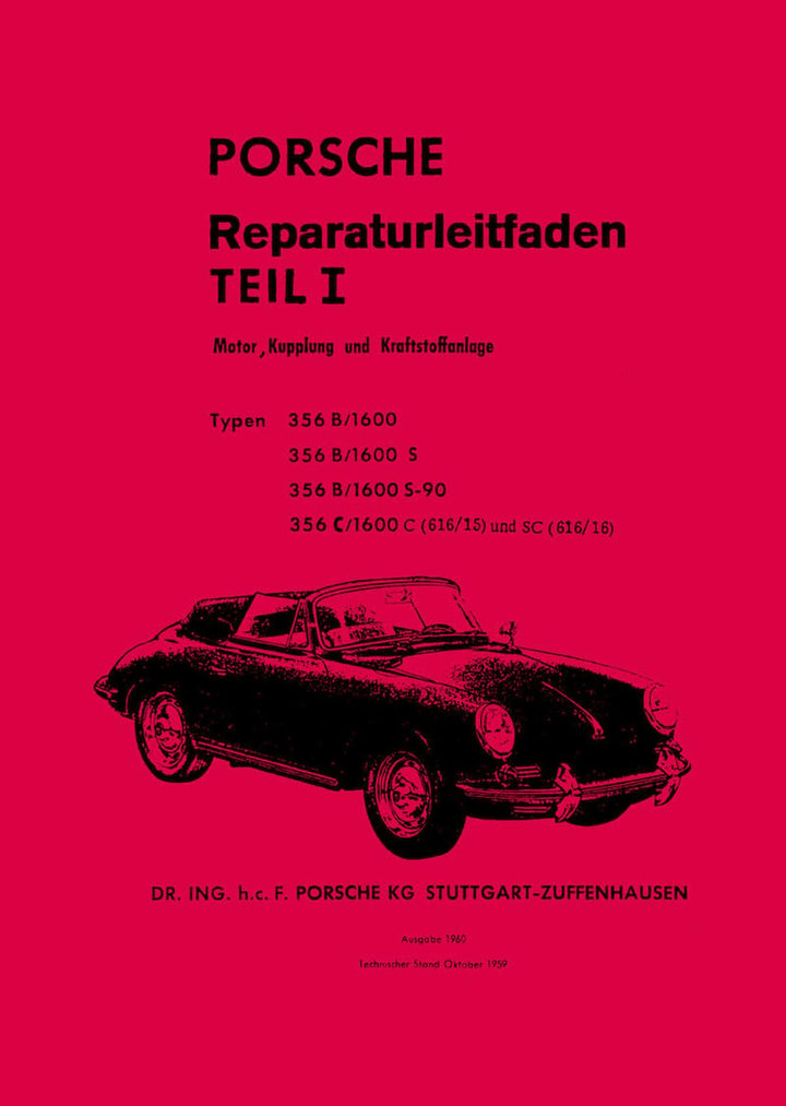 Porsche Typen 356B und 356C Reparaturleitfaden Teil 1, Buchcover