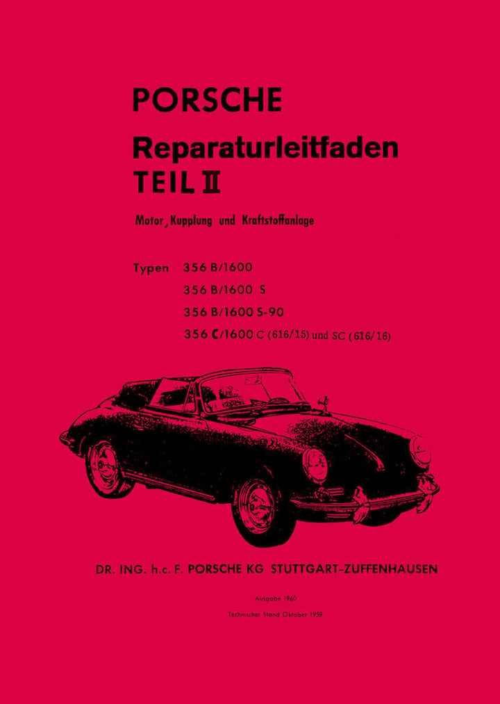 Porsche Typen 356B und 356C Reparaturleitfaden Teil 2, Buchcover
