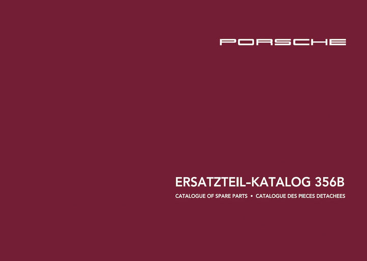 Porsche 356 B Ersatzteilkatalog, Buchcover