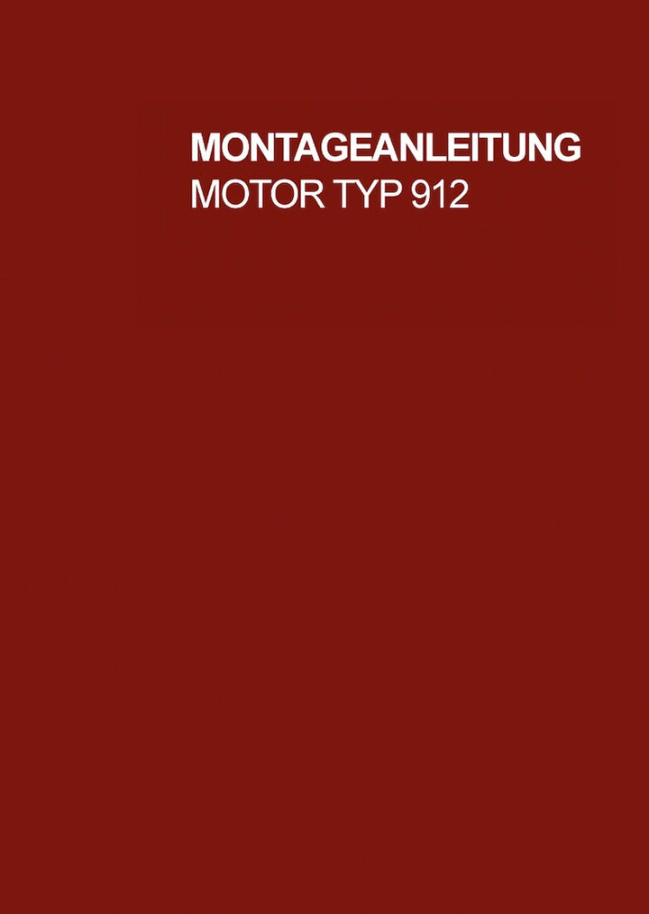 Porsche 912 Montageanleitung, Buchcover