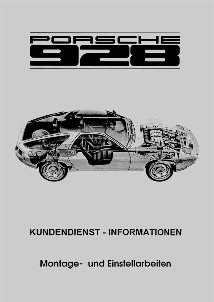 Porsche 928 Kundendienst Montage- und Einstellarbeiten, Buchcover
