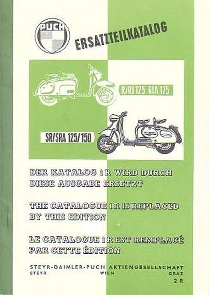 Puch 125 R, RL, RLA und 125/150 SR/SRA, Ersatzteilkatalog, Buchcover