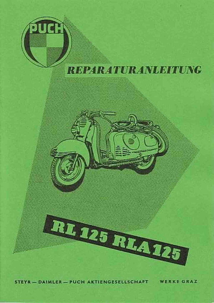 Puch 125RL und 125RLA Reparaturanleitung, Buchcover