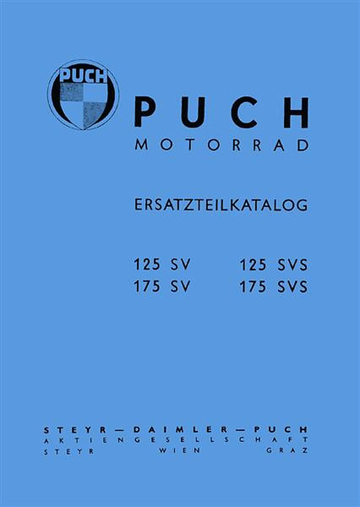 Puch 125 SV und 175 SV Ersatzteilkatalog, Buchcover