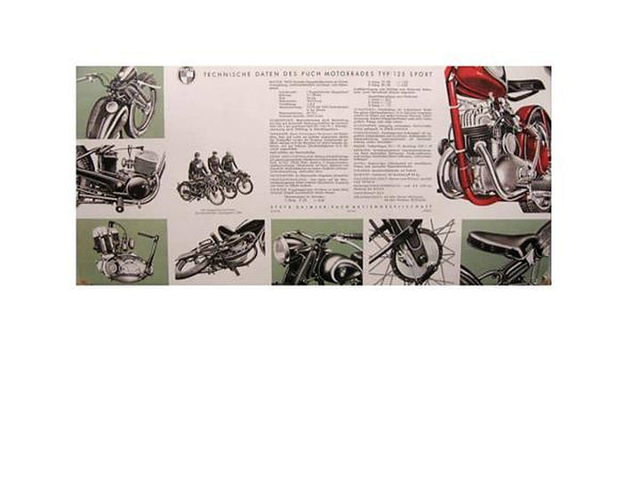 Puch 125 T, 125 Sport 2-Vergaser, Prospekt-Reprint, Buchcover