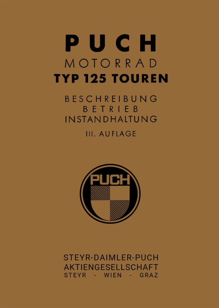 Puch 125 Touren Betriebsanleitung, Buchcover
