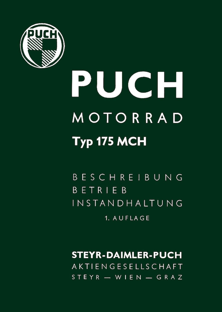 Puch 175 MCH (österreichisches Bundesheer), Betriebsanleitung, Buchcover