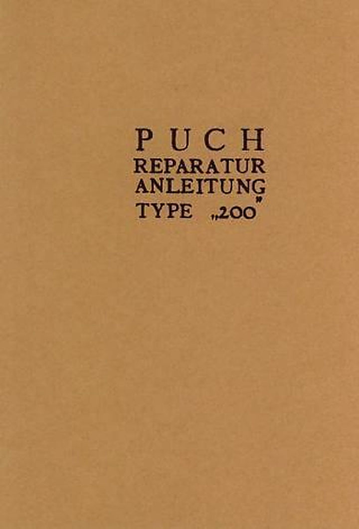 Puch Type 200 Reparaturanleitung, Buchcover