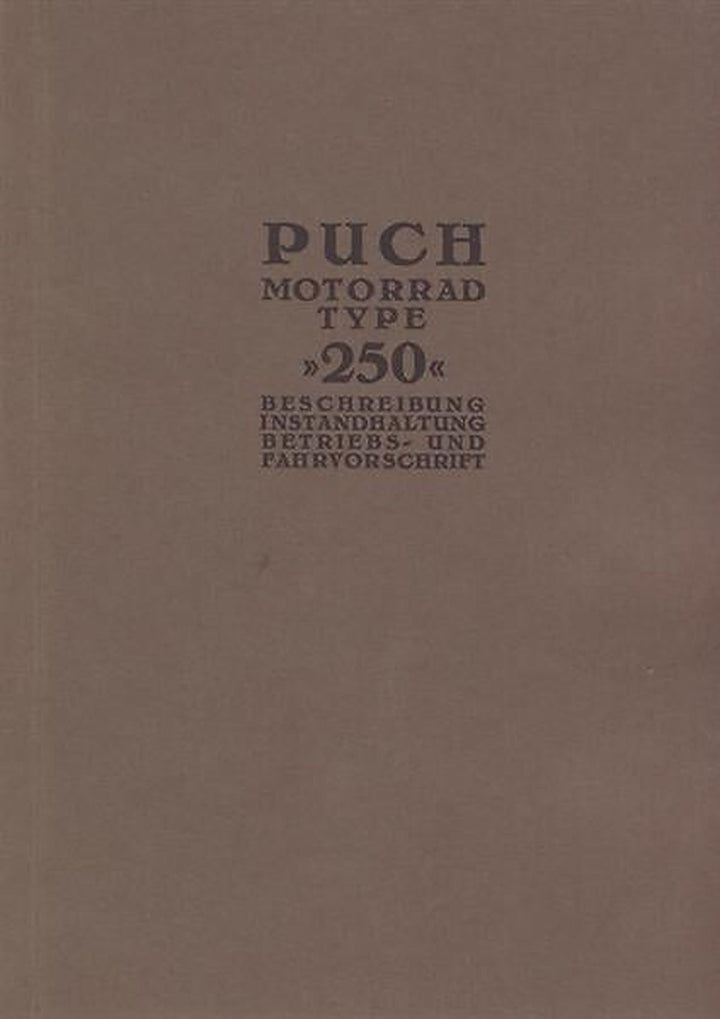 Puch 250 Betriebsanleitung, Buchcover