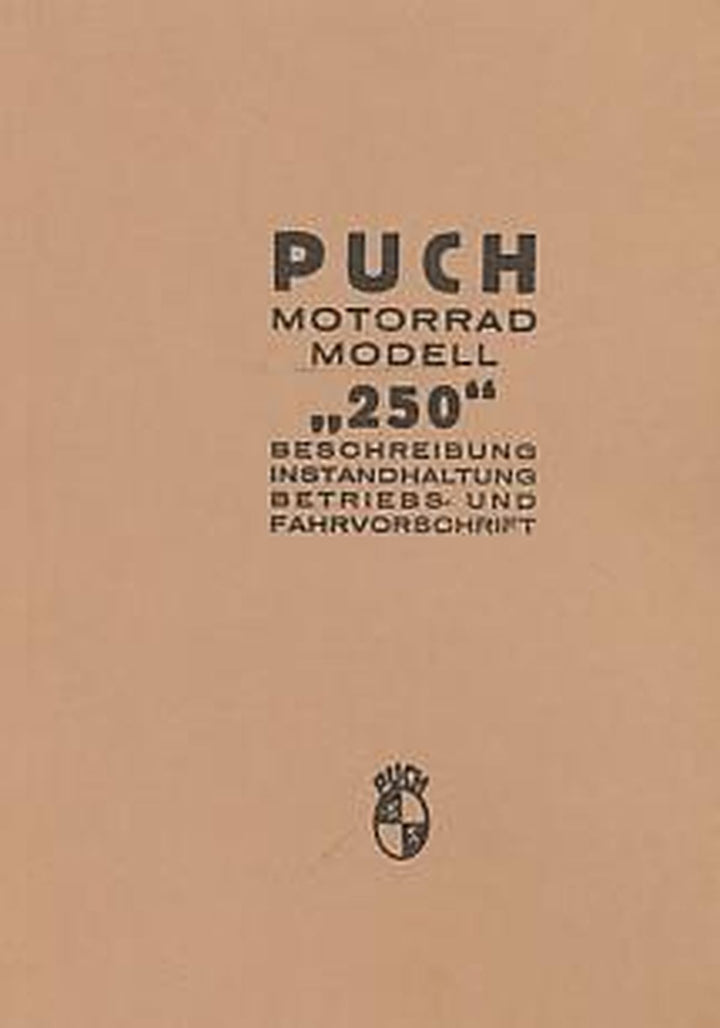 Puch 250 Betriebsanleitung, Buchcover