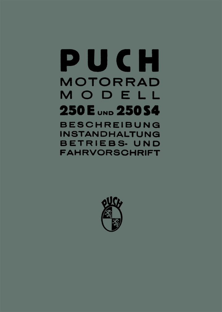 Puch 250E und 250S4 Betriebsanleitung, Buchcover