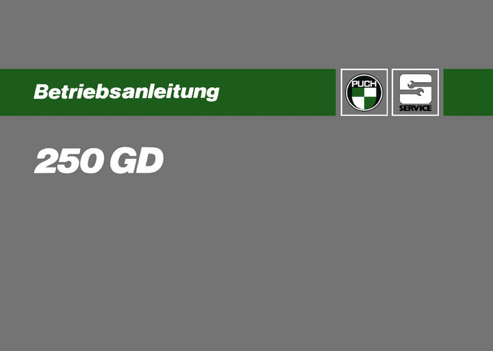 Puch G 250GD Betriebsanleitung, Buchcover