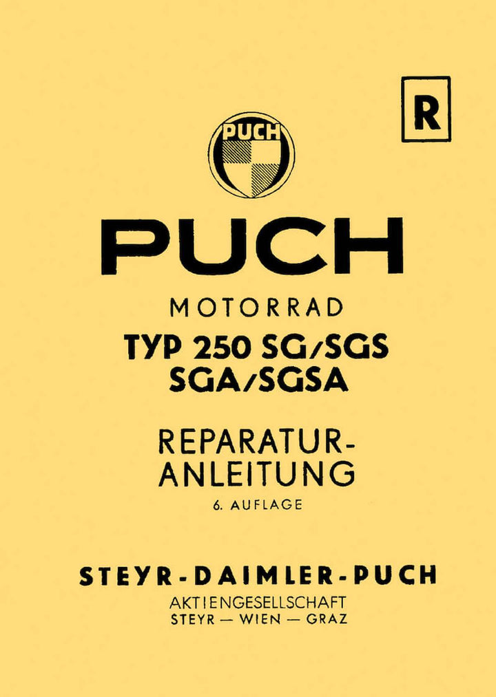Puch 250 SG, SGS, SGA, SGSA und 250 TF Reparaturanleitung, Buchcover