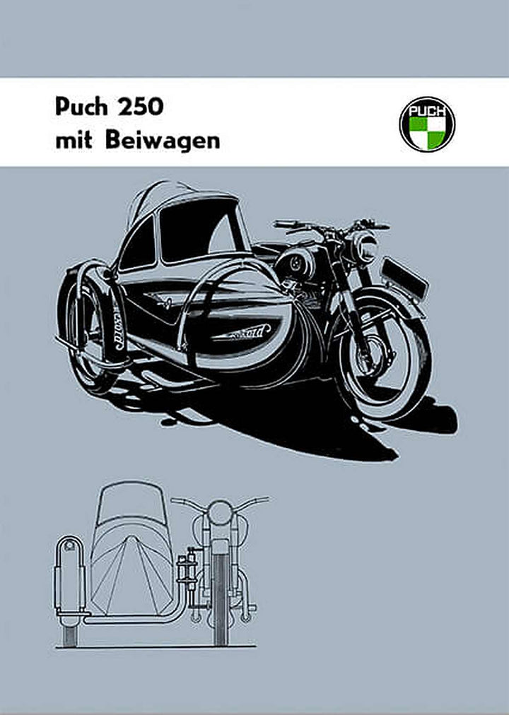 Puch 250 SG/S Beiwagen-Anschlußpläne, Buchcover