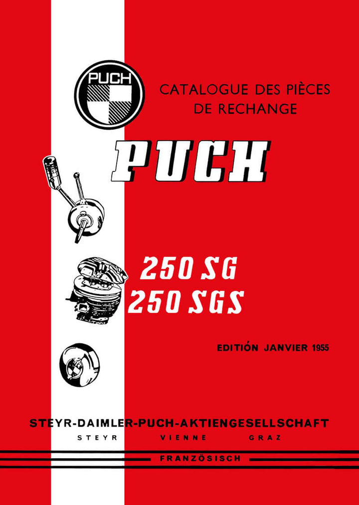 Puch 250 SG, SGS, Catalogue des pièces de Rechange, Buchcover
