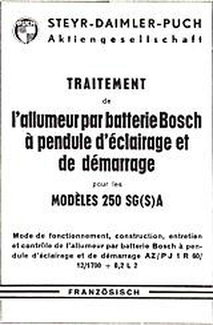Puch 250 SGA, SGSA Traitement, Buchcover