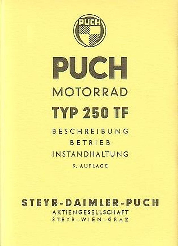 Puch 250 TF Beschreibung, Betrieb, Instandhaltung, Buchcover