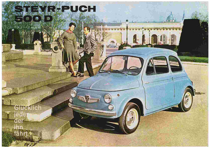 Puch 500 / 500D "Glücklich jeder den fährt", Prospekt, Buchcover