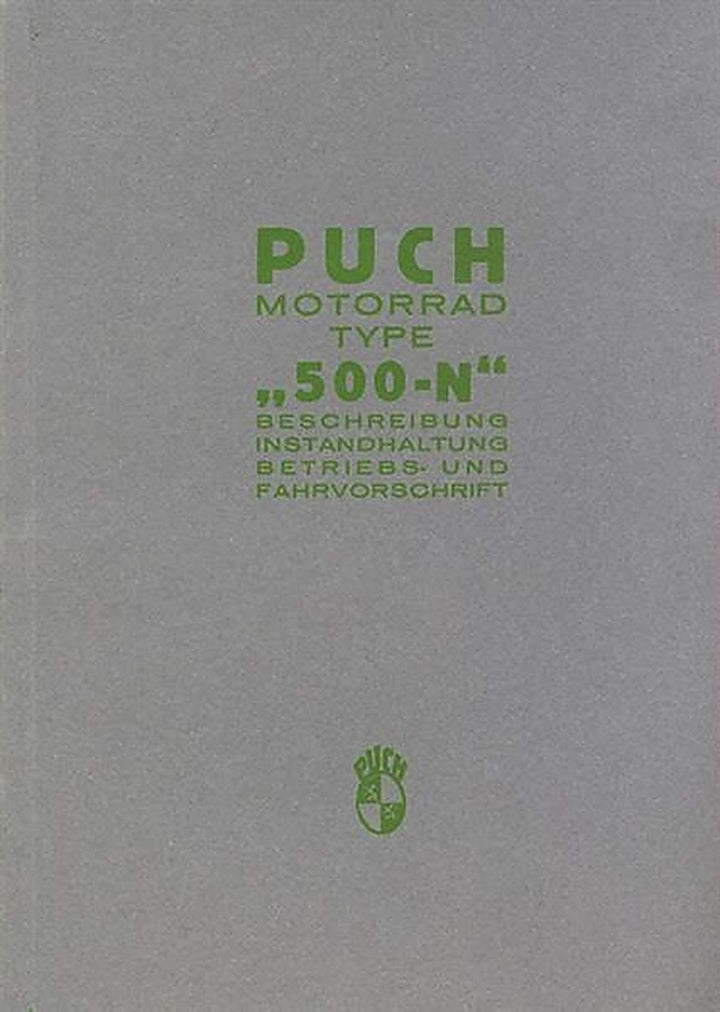 Puch 500 N Betriebsanleitung, Buchcover