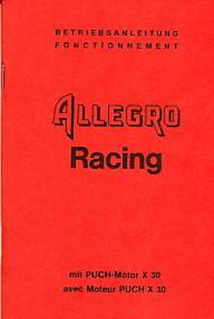 Puch Allegro Racing mit Puch X 30 Motor, Betriebsanleitung, Buchcover