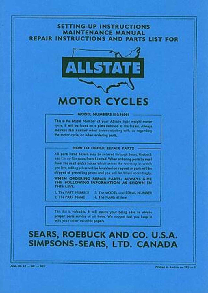 Puch Allstate Moped (USA) MS 50, model number 810.94001, Buchcover