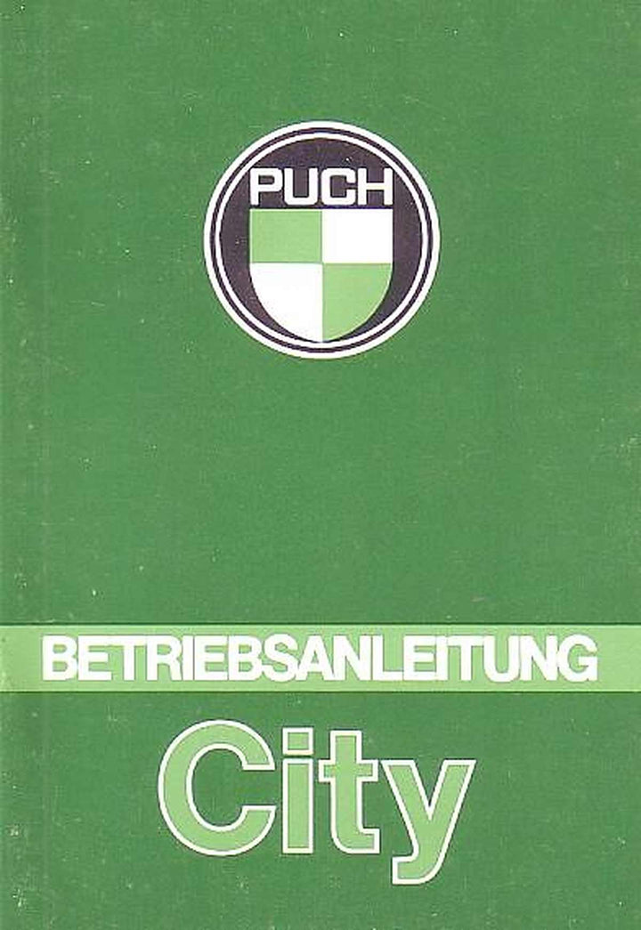 Puch City, Betriebsanleitung, Buchcover