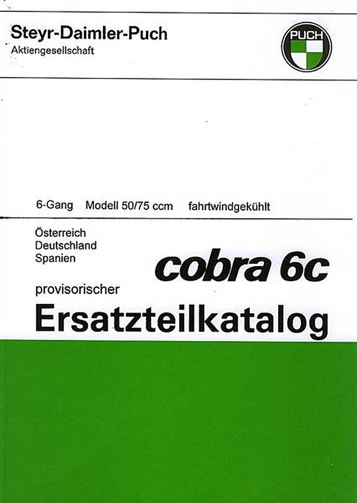 Puch Cobra 6c, Ersatzteilkatalog, Buchcover